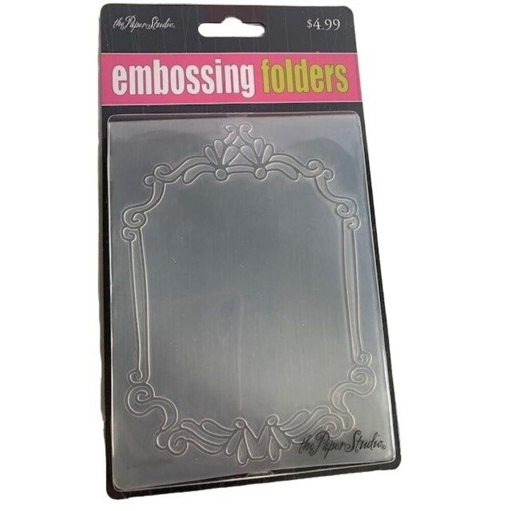 The Paper Studio Whimsy Frame Embossing Folder 4.25x5.75 Scrapbooking Crafts